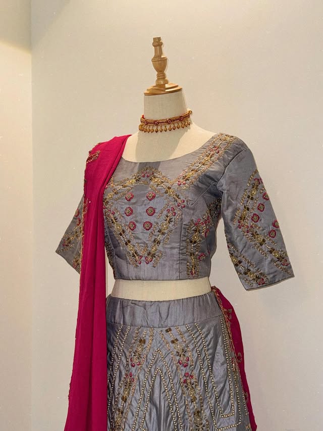 Burgundy Velvet Anarkali