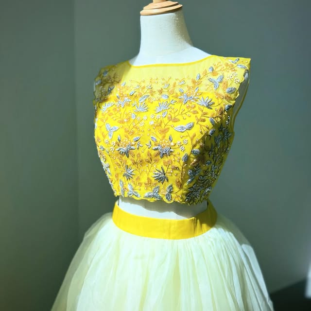 White Embroidered Sharara